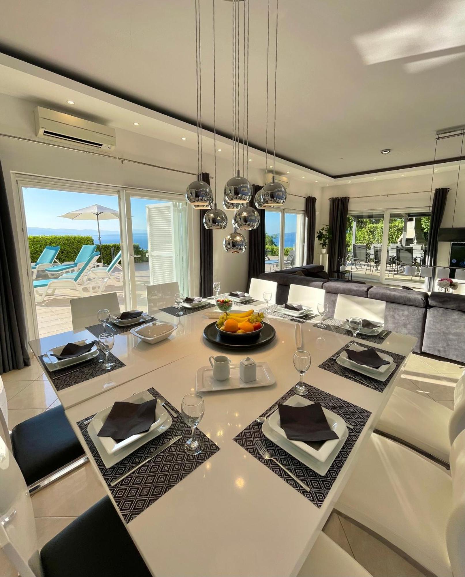 Luxury Villa Eternity - Marvelous Sea View - Box Spring Beds - Opatija-Poljane Exteriör bild