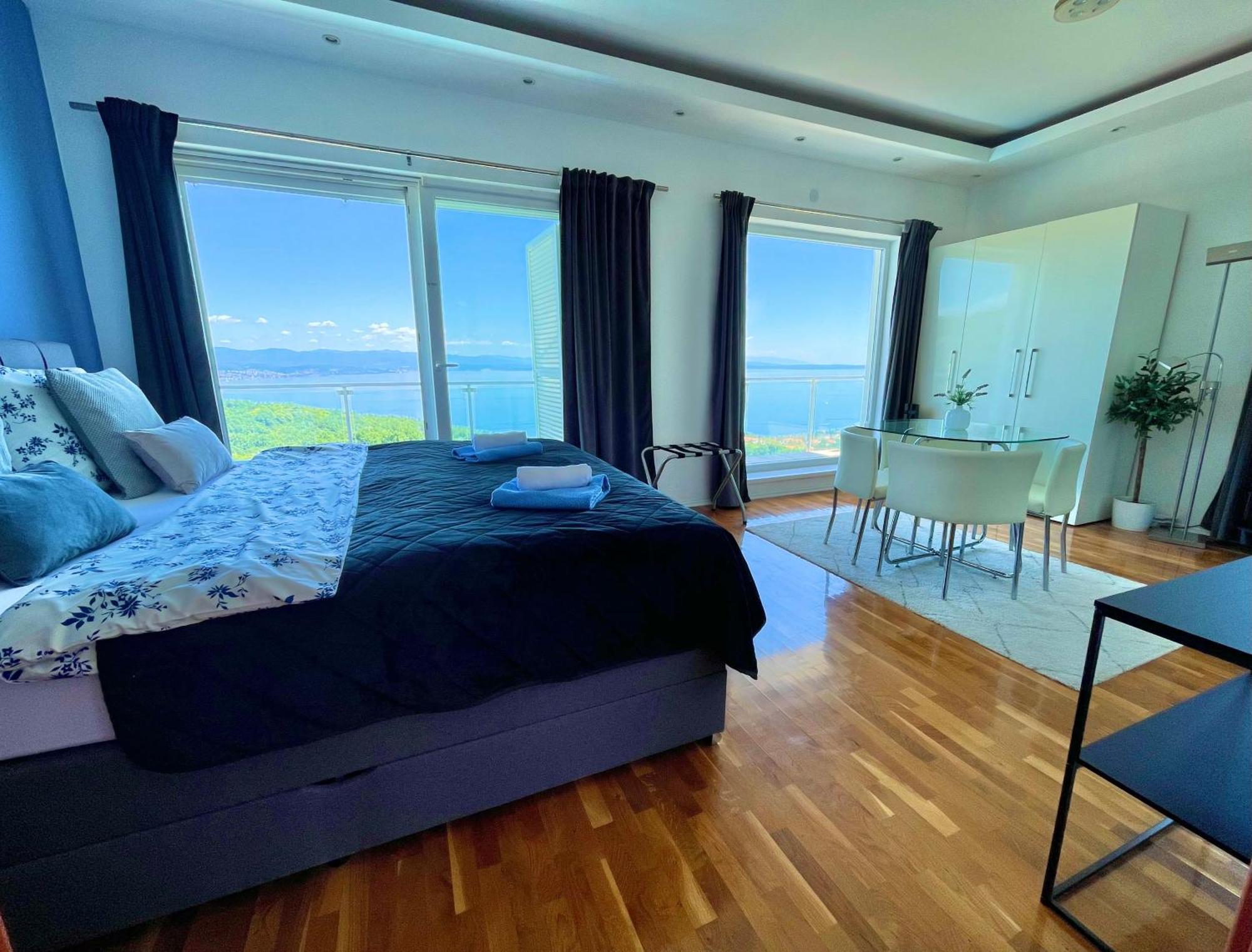 Luxury Villa Eternity - Marvelous Sea View - Box Spring Beds - Opatija-Poljane Exteriör bild